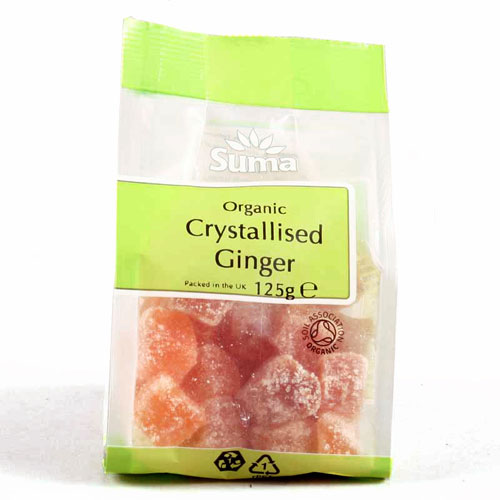 Suma Prepacks Organic Crystallised Ginger 125g