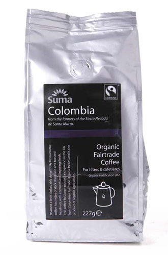 Suma Fair Trade Columbia Coffee Beans 227g