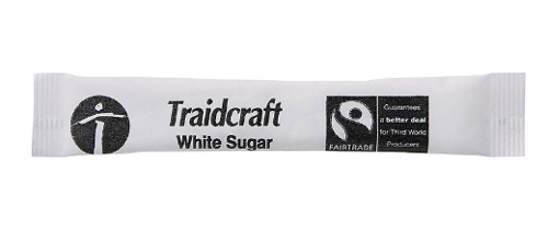 Traidcraft White Fairtrade Sugar Sticks approx 100x3g