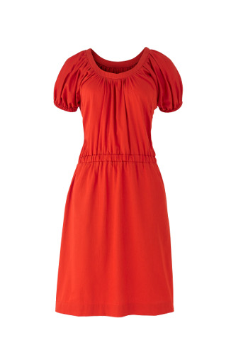 People Tree Organic Cotton Puff Sleeve Dress Scarlett