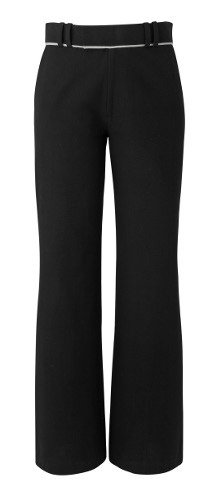 People Tree Hand Woven Cotton Trousers Black