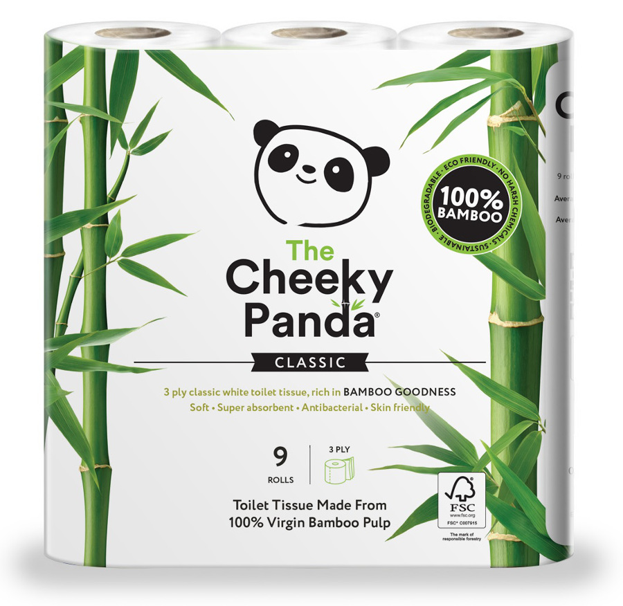 The Cheeky Panda bamboo toilet tissue - 9 rolls