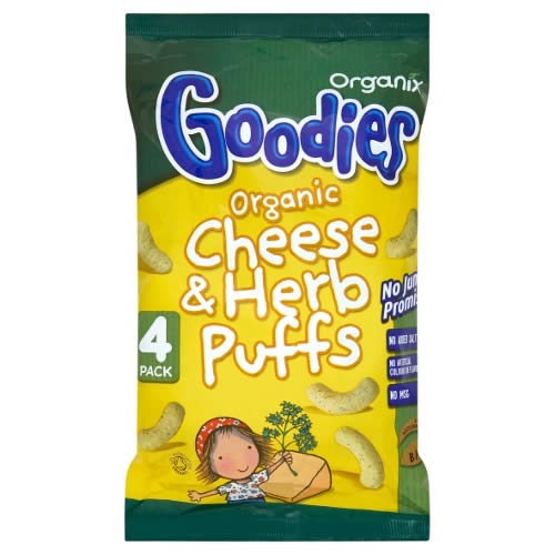Organix Cheese And Herb Curly Puffs 15g