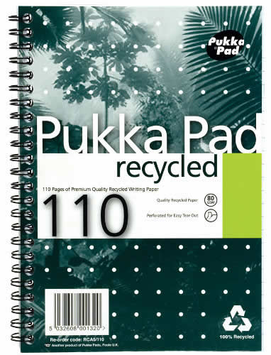 A5 Recycled Book Wirebound 110 pages