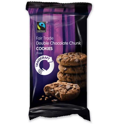 Traidcraft Fairtrade Double Chocolate Chunk Cookies 200g