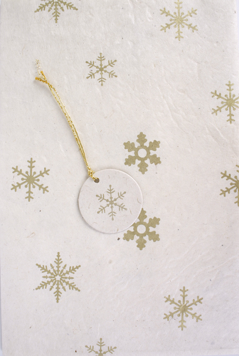 Gift Wrap Snowflake Paper Cream