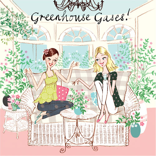 Eco Chic Greetings Card Greenhouse Gases