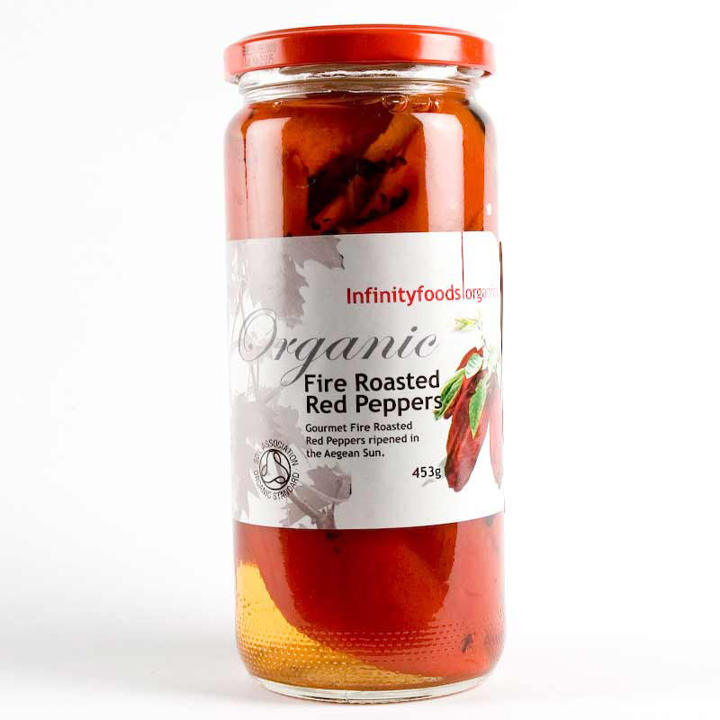 Infinity Organic Roasted Red Peppers 453g