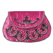 Pink Embroidered Purse