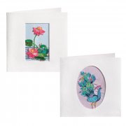 Water Lily & Peacock Cards (2)