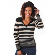 Komodo Merino Stripe V Neck Jumper