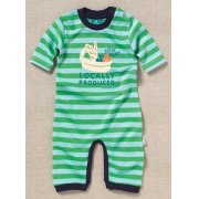 Locally Produced Striped Baby Playsuit (Green & Aqua)