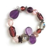 Lilac Beaded Stretch Bracelet