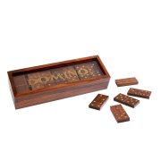 Wooden Box of Dominoes