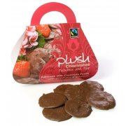 Plush Fairtrade Milk Chocolate Petals with Strawberry & Geranium 70g