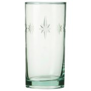 Recycled Engraved Star Highball Glasses (set of 4)
