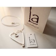 La Jewellery Recycled Silver Love Neckalce
