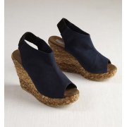 Komodo Kanton Canvas & Woven Grass Wedges