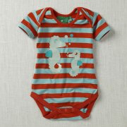 Seahorse Stripe Bodysuit (Aruba Blue)