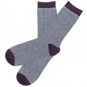 Braintree Mens Bamboo Herringbone Socks - Port