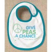 Give Peas A Chance Bib (Kitten White)