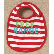 Free Range Bib - Red/White Stripes