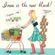 Eco-Chic Greetings Card - Green Is The New Black