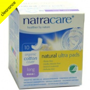 Natracare Organic Cotton Ultra Pads - Long with Wings - 10