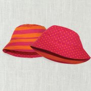 Sherbet Polka Dot Reversible Sun Hat (Sweet Pink)