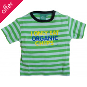 I Only Eat Organic Chips Striped T-Shirt