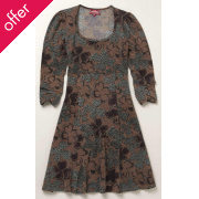 Fair Trade Rouched Sleeve Midi Dress