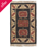 Birdsong Design Indian Kilim Rug - Small