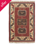 Birdsong Design Indian Kilim Rug - Large