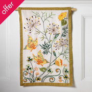 Butterflies Embroidered Wall Hanging
