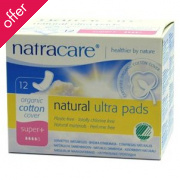 Natracare Organic Cotton Ultra Pads - Super Plus - 12