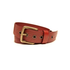 Recycled Fire Hose Belt - Red
