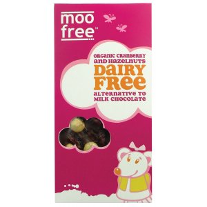 Dairy Free Cranberry & Hazelnut Chocolate Bar 100g