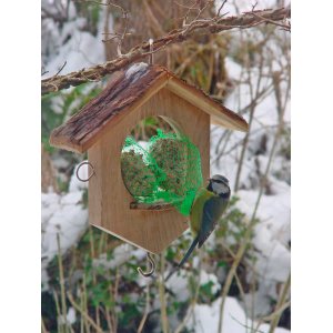 Wooden Hanging Bird Feeder