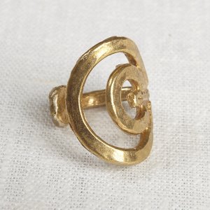 La Jewellery Recycled Brass Soliel Ring