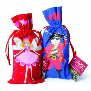 Plush Pirate & Fairy Pouches with Chocolate Buttons 80g
