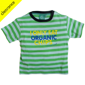 I Only Eat Organic Chips Striped T-Shirt