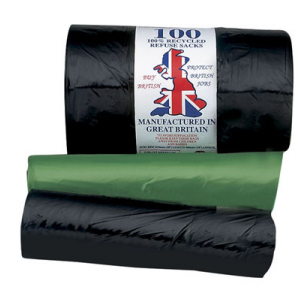 Recycled bin liners Roll of 100