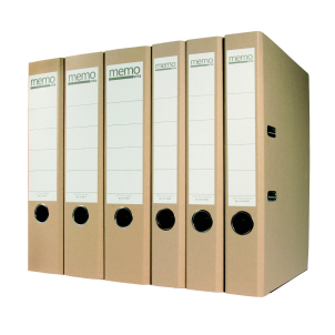 The Green Stationery Company Recycled Lever Arch File Natural Brown 75mm Spine