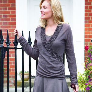 Lana Organic Wool Ruffled Top
