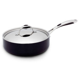 Vienna Black Aluminium Saute Pan 24cm