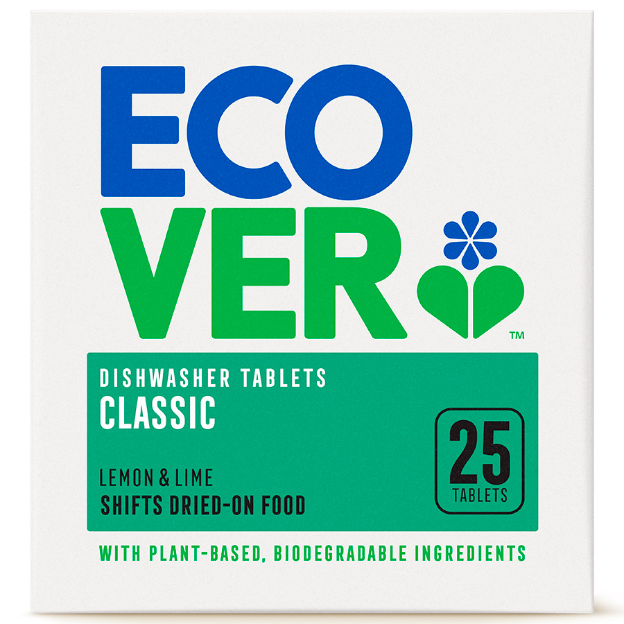 Image of Ecover Classic Dishwasher Tablets - Lemon & Lime - 25 Tabs