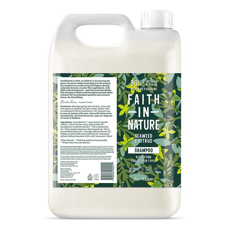 Faith In Nature Seaweed & Citrus Shampoo - 5L