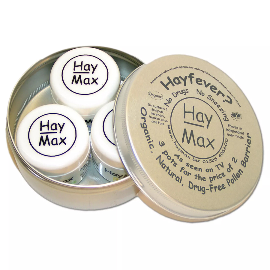 HayMax Organic Pollen Barrier Balm Triple Pack - Pure  Lavender & Aloe Vera