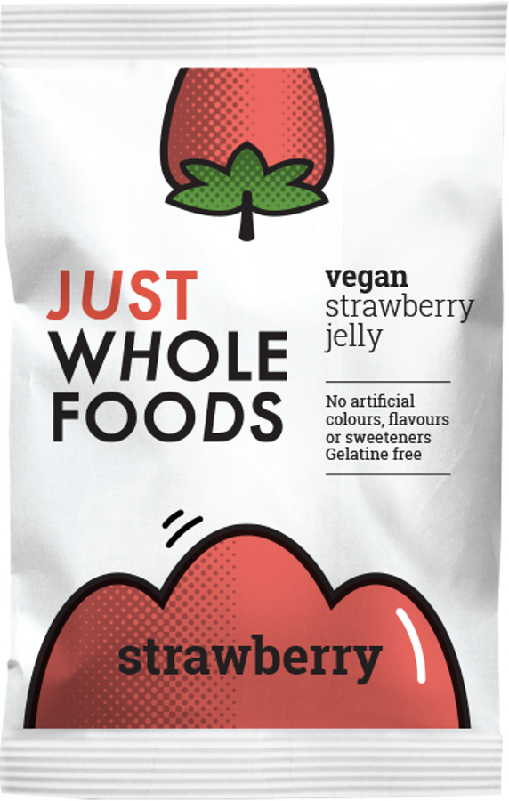 Just Wholefoods Jelly Crystals - Strawberry - 85g
