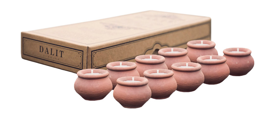 Dalit Handmade Rahul Mini Candle Pots - Set of 10